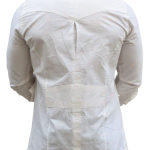 White Cotton Self-Print Hunting Style Shirt | Premium Men's Sportswear | Classic Outdoor Design | Comfortable Cotton Fabric | Size 36-44